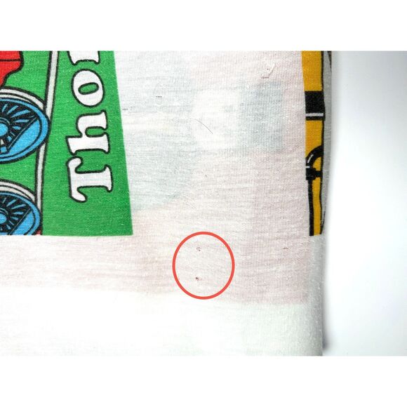 Thomas the Tank Engine Twin Flat Sheet | 1990s Thomas & Friends Bedding Vintage - Picture 8 of 8